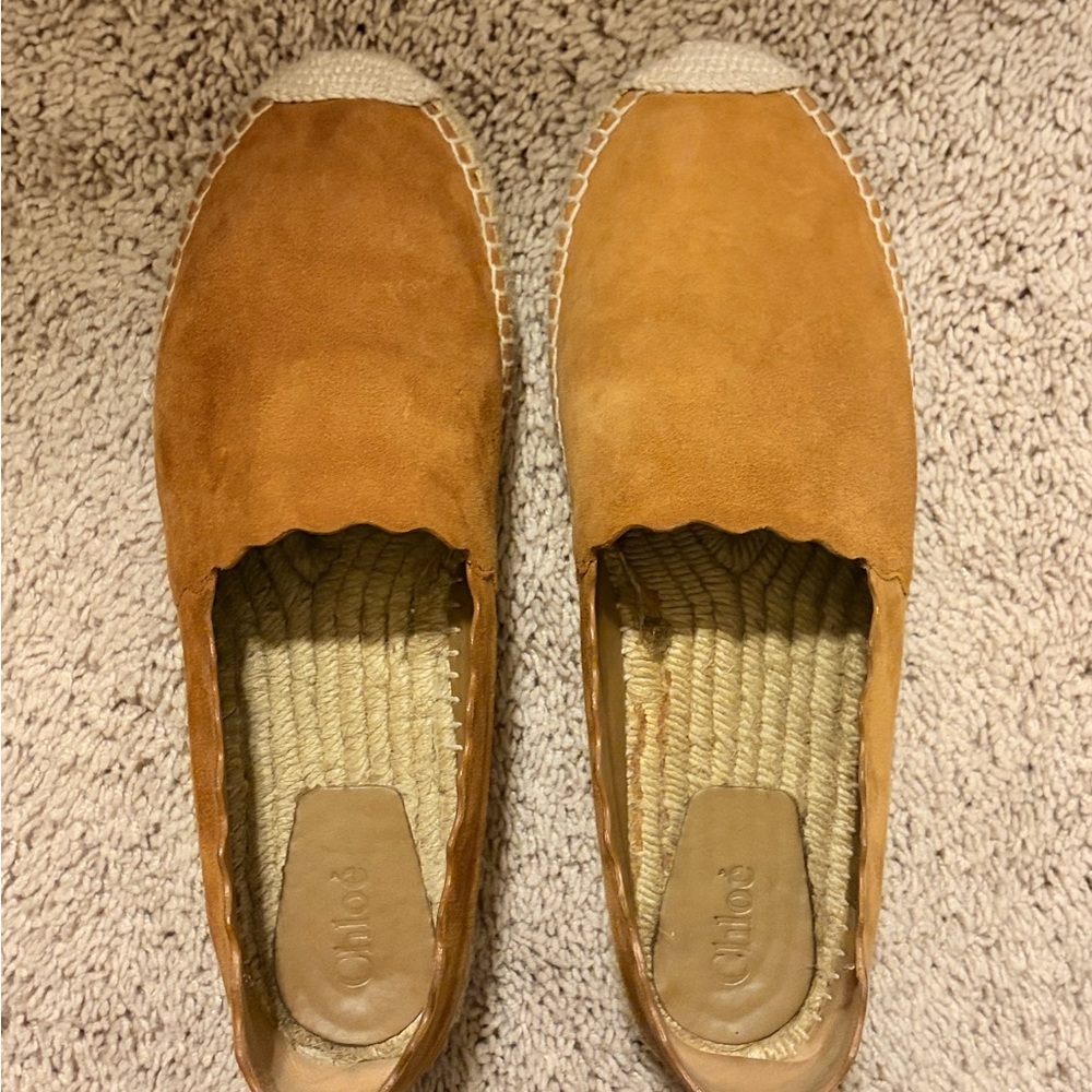 Chloe tan suede espadrilles